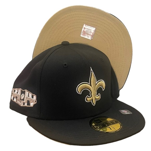 New Era New Orleans Saints 59FIFTY Fitted Hat Super Bowl XLIV Side Patch - Picture 1 of 6